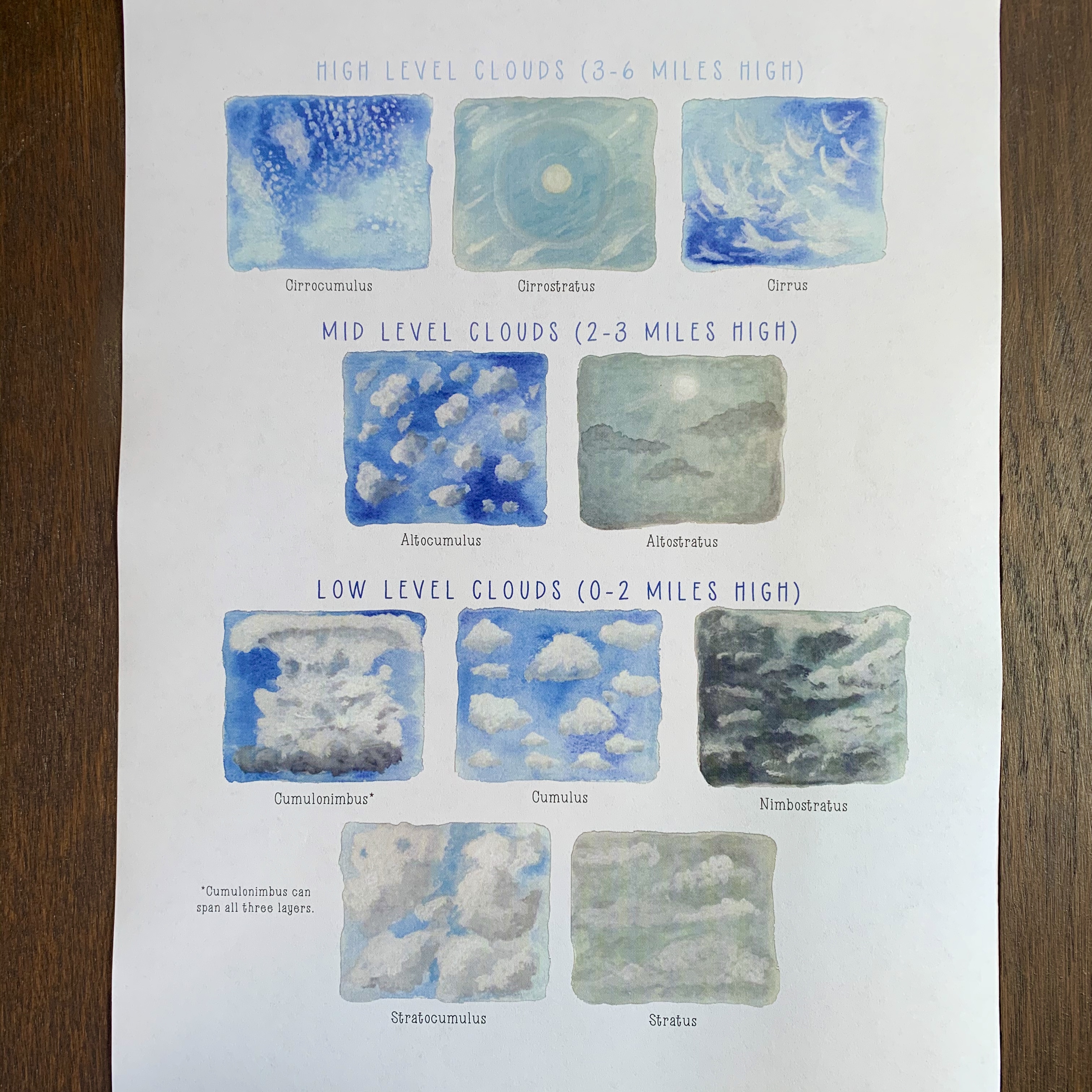 Brave Grown Home Types of Clouds poster – MOMtessori Life